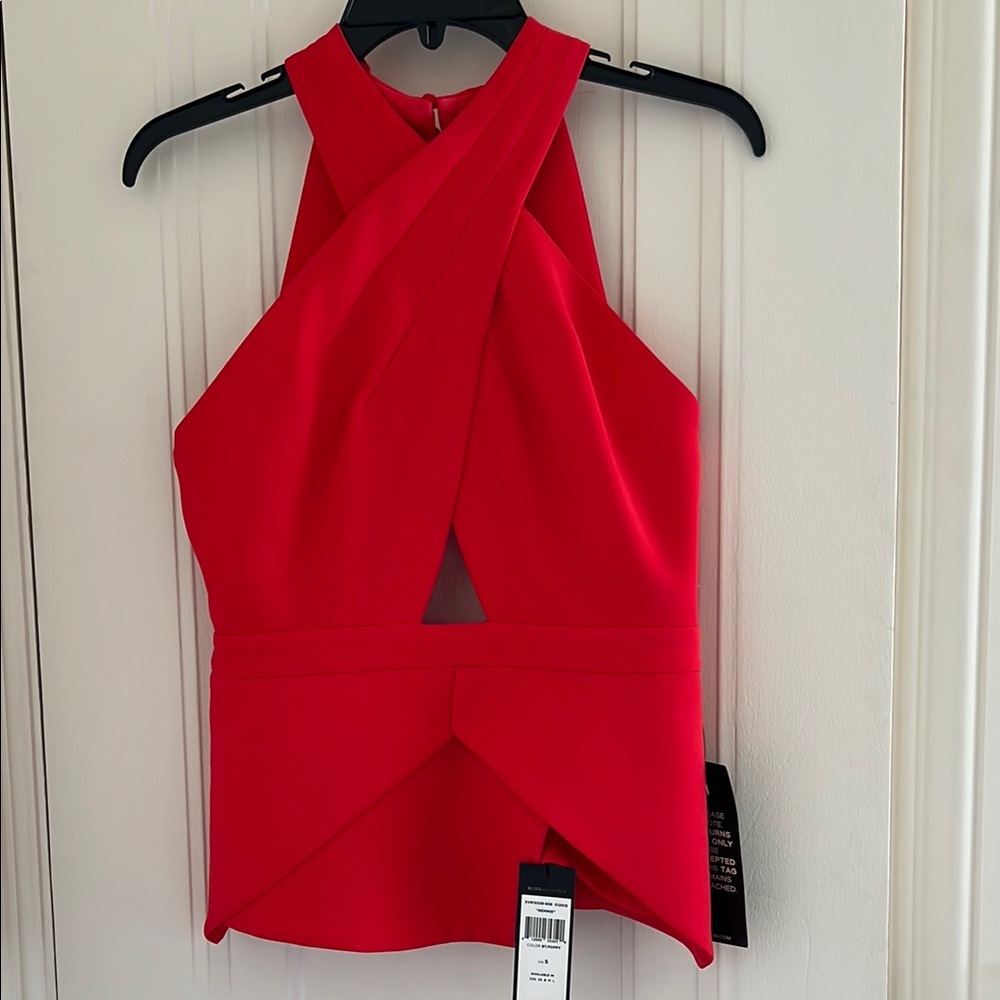 BCBGMaxAzria Poppy Red Top